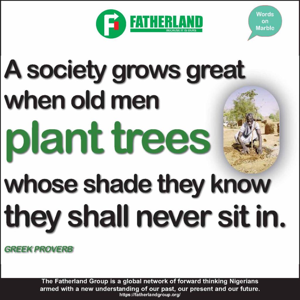 Words on Marble - A society grows great when old men plant trees whose shade they know they shall never sit in_NEW