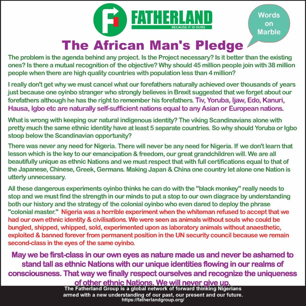 Words on Marble - The African Man's Pledge_NEW