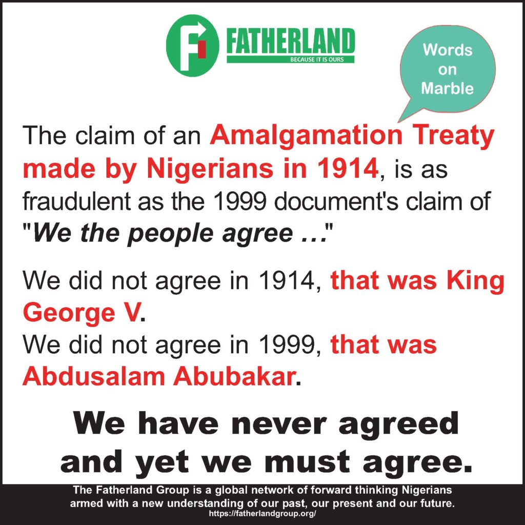 Amalgamation Treaty made by Nigerians in 1914_NEW